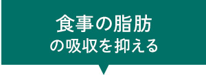 食事の脂肪の吸収を抑える