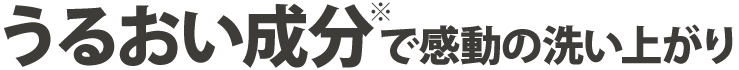 うるおい成分※で感動の洗い上がり