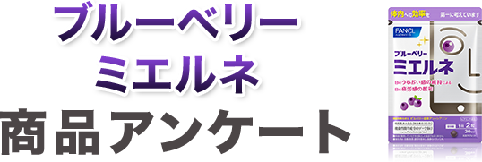 ブルーベリー ミエルネ 商品アンケート