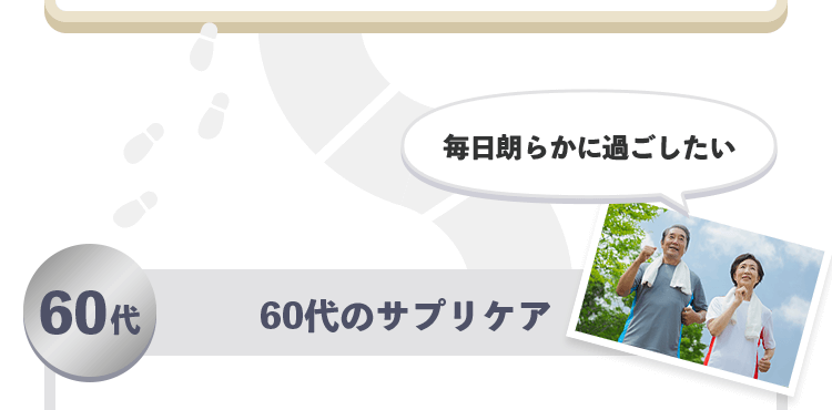 60代 60代のサプリケア 毎日朗らかに過ごしたい