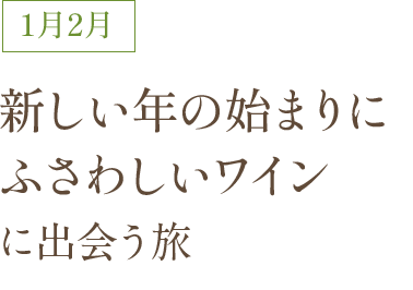 1月2月 年の初めに乾杯したいワインに出会う旅