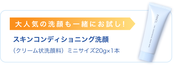 大人気の洗顔も一緒にお試し!スキンコンディショニング洗顔(クリーム状洗顔料)ミニサイズ20g×1本