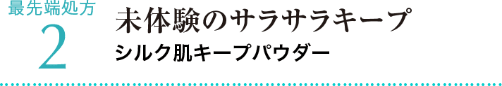 最先端処方2 未体験のサラサラキープ シルク肌キープパウダー