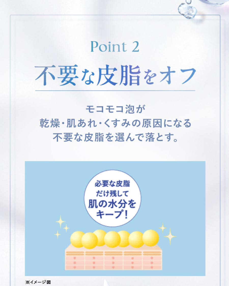 Point 2 不要な皮脂をオフ