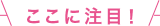 ここに注目！