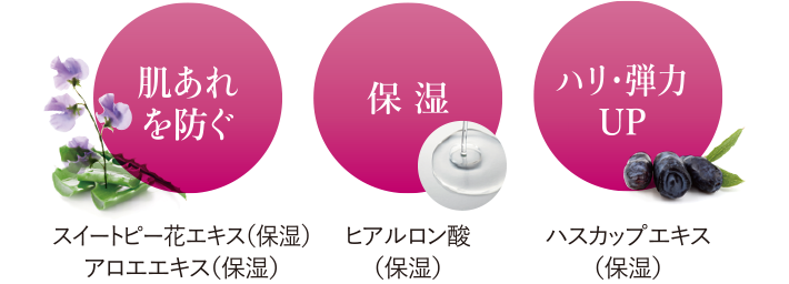 肌あれを防ぐ 保湿 ハリ・弾力UP