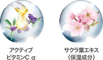 アクティブビタミンC α/サクラ葉エキス（保湿成分）