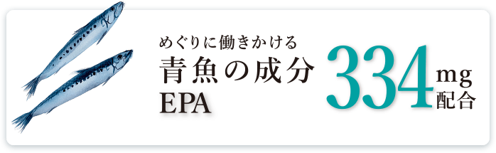 めぐりに働きかける 青魚の成分EPA 334mg配合