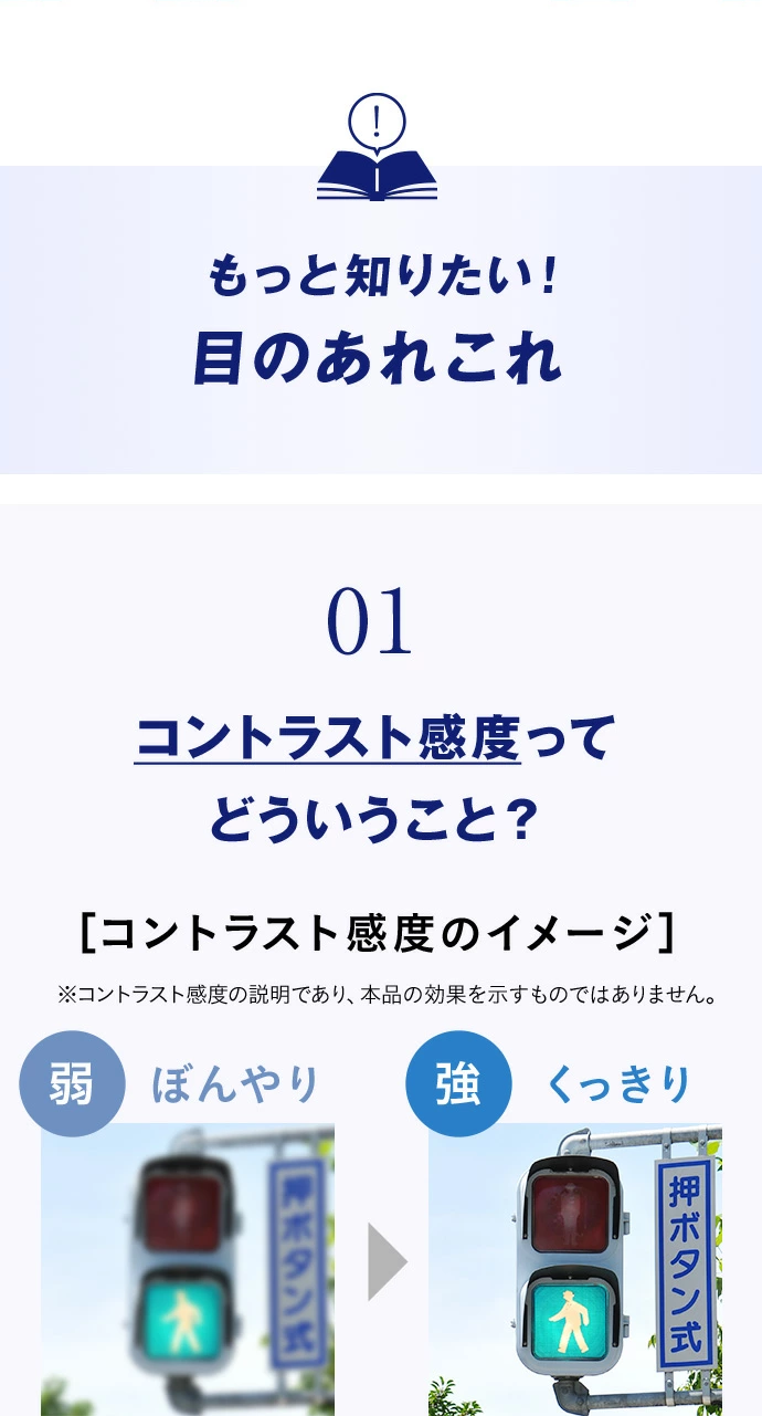 もっと知りたい！目のあれこれ 01 コントラスト感度ってどういうこと？