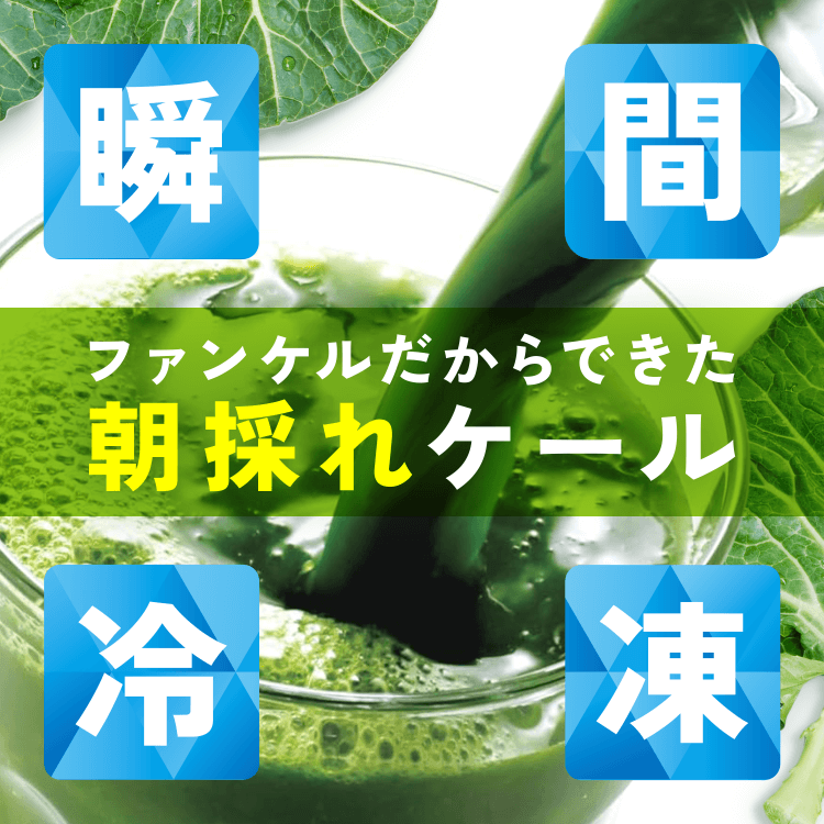瞬間冷凍ファンケルだからできた朝採れケール