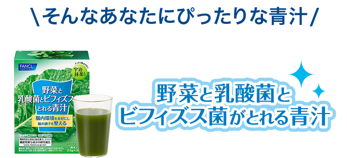 そんなあなたにぴったりな青汁 野菜と乳酸菌とビフィズス菌がとれる青汁