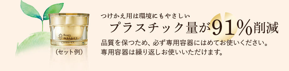 プラスチック量が91%削減