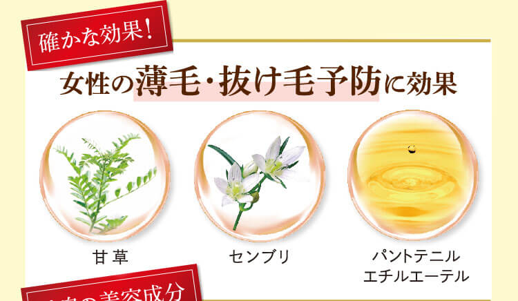 女性の薄毛・抜け毛予防に効果