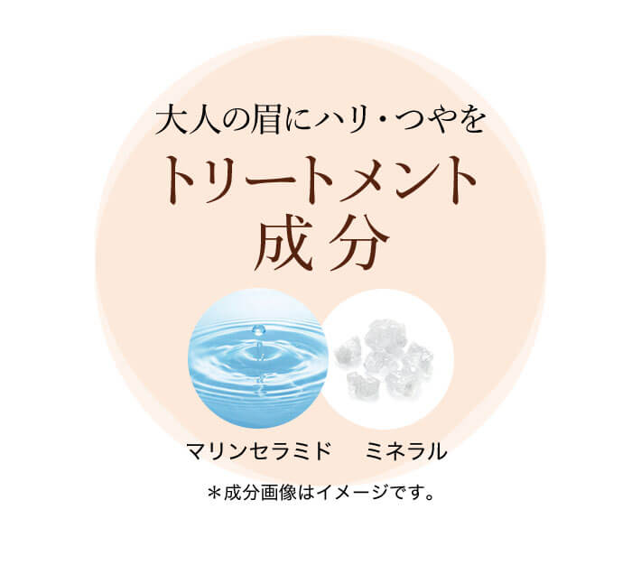 大人の眉にハリ・つやを トリートメント成分