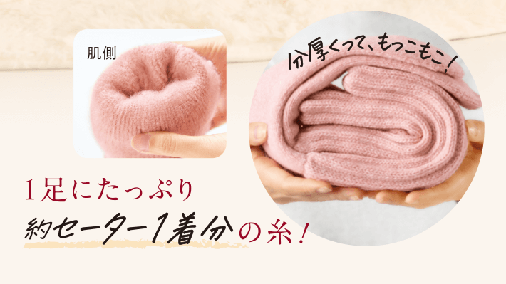 1足にたっぷり約セーター1着分の糸！
