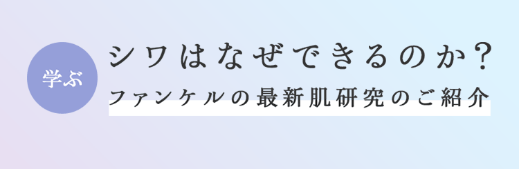 シワはなぜできるのか？ファンケルの最新肌研究のご紹介