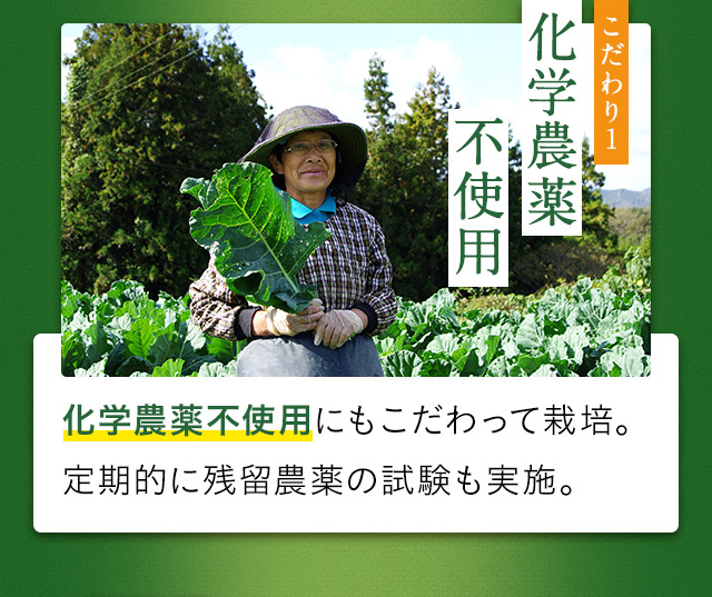 こだわり1 化学農薬不使用