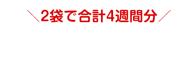 ＼2袋で合計4週間分／