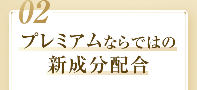 02 プレミアムならではの新成分配合