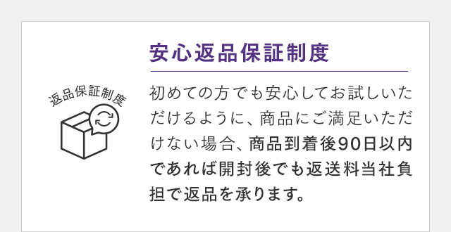 安心返品保証制度
