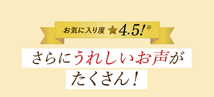 お気に入り度星4.5！※さらにうれしいお声がたくさん！
