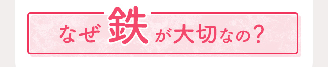 なぜ、鉄が大切なの？