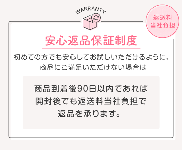 安心返品保証制度