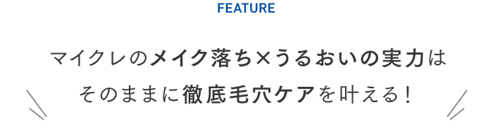 マイクレのメイク落ち×うるおいの実力はそのままに徹底毛穴ケアを叶える！