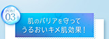 POINT03 肌のバリアを守ってうるおいキメ肌効果！