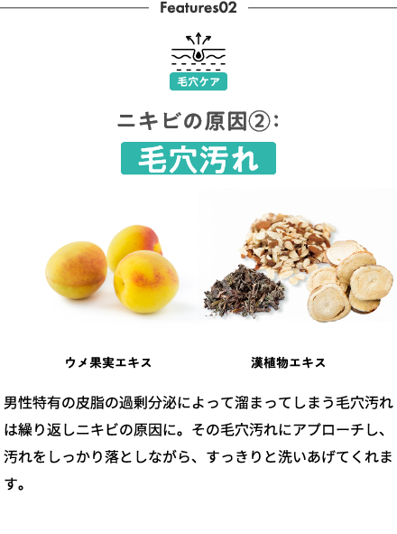 ニキビの原因2 毛穴汚れ