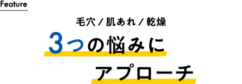 3つの悩みにアプローチ