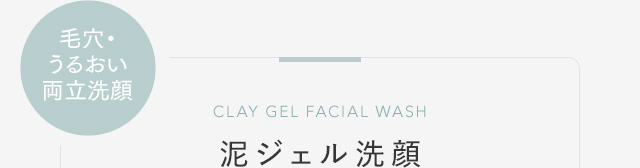 毛穴・うるおい両立洗顔 CLAY GEL FACIAL WASH 泥ジェル洗顔