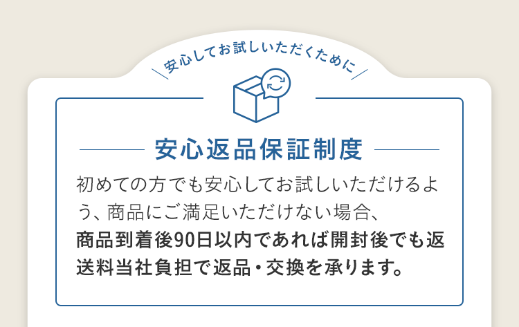 安心返品保証制度