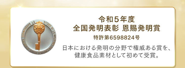 令和５年度全国発明表彰 恩賜発明賞特許 第6598824号