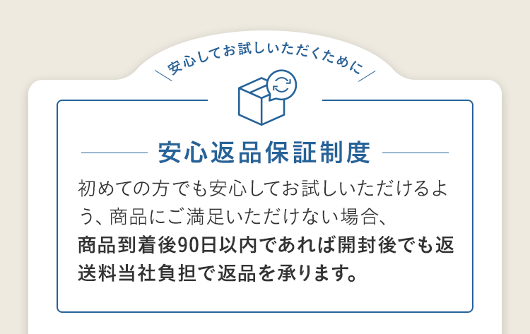 安心返品保証制度