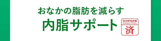 おなかの脂肪を減らす 内脂サポート 成分研究評価 SystematicReview 済