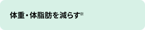 体重・体脂肪を減らす※