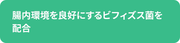 腸内環境を良好にするビフィズス菌を配合