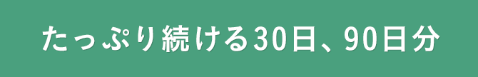 たっぷり続ける30日分・90日分
