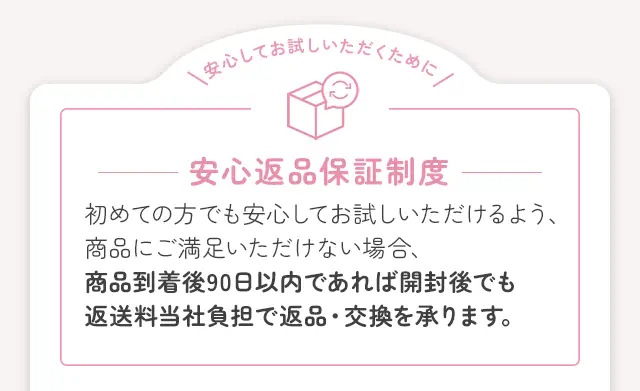 安心返品保証制度