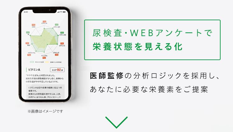 尿検査・WEBアンケートで栄養状態を見える化