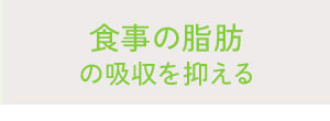 食事の脂肪の吸収を抑える