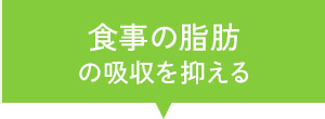 食事の脂肪の吸収を抑える