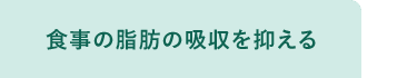 食事の脂肪の吸収を抑える