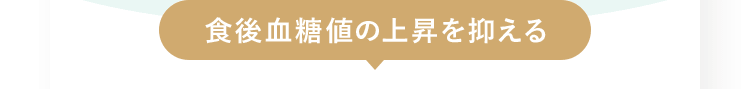 食後血糖値の上昇を抑える