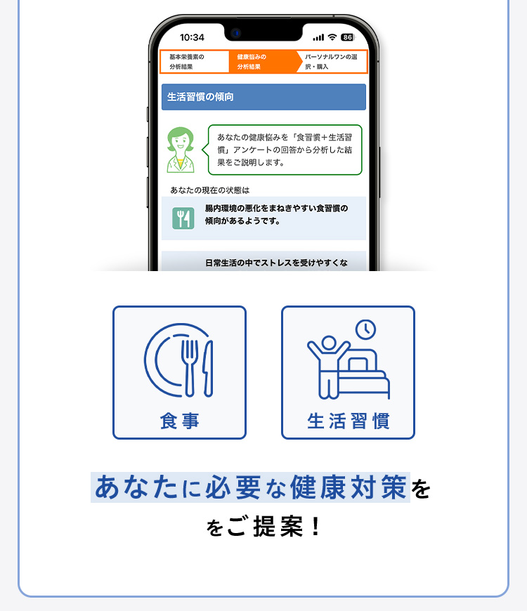 あなたに必要な健康対策をご提案！