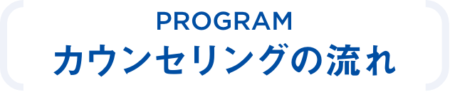 PROGRAM カウンセリングの流れ