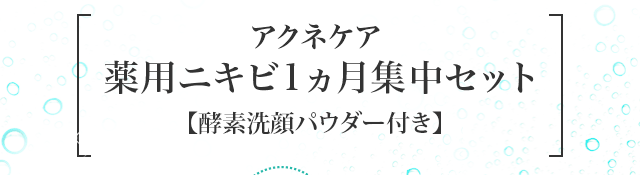 アクネケア薬用ニキビ１ヵ月集中セット【酵素洗顔パウダー付き】