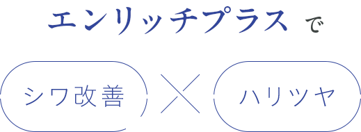 エンリッチプラスでシワ改善×ハリツヤ