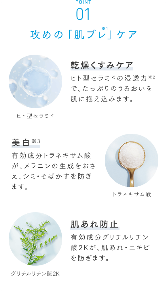 POINT01 攻めの「肌ブレ」ケア